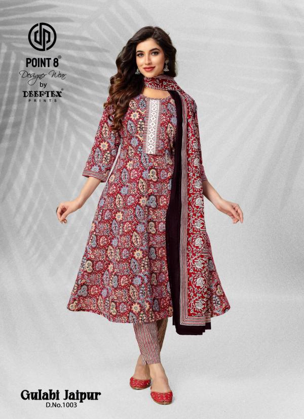 Deeptex Gulabi Jaipur Vol-1 – Anarkali Kurti With Pant & Dupatta